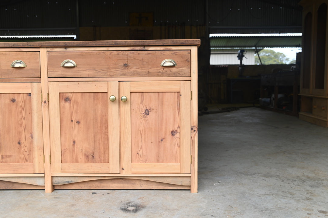 Handcrafted Shaker Style Pine Sideboard / Island Bench