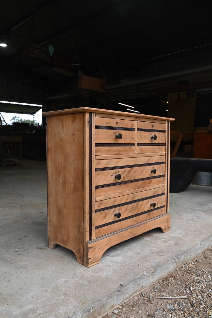 Vintage Hoop Pine Chest of Drawers