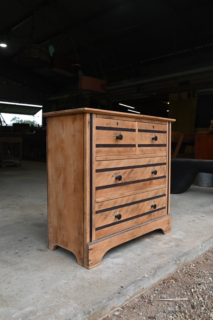 Vintage Hoop Pine Chest of Drawers
