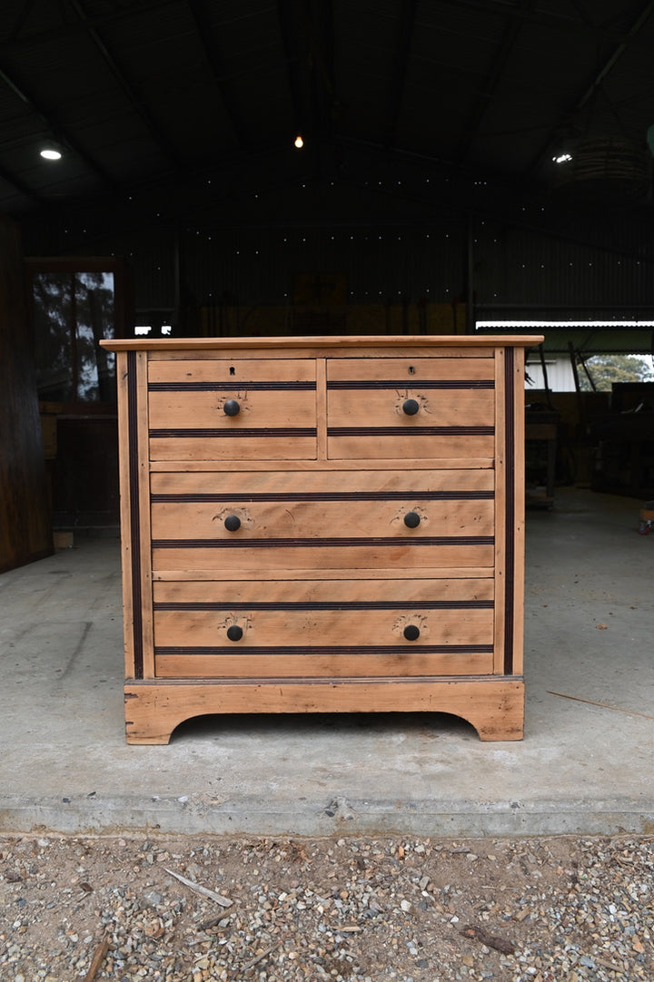 Vintage Hoop Pine Chest of Drawers