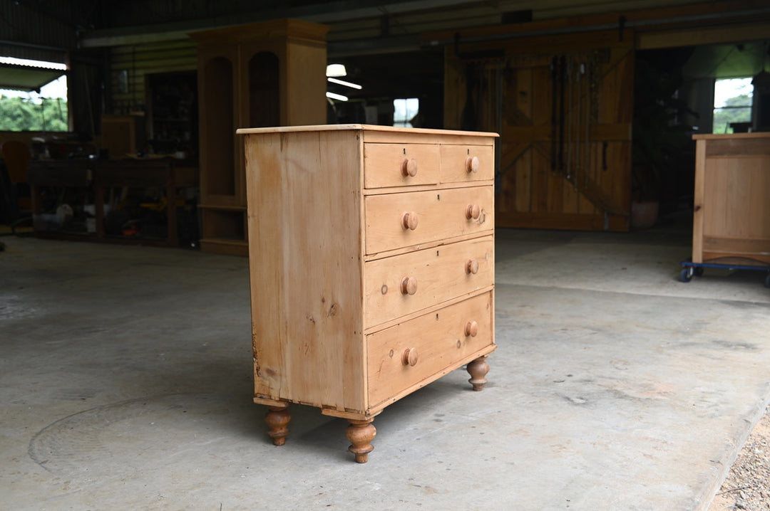 Antique English Pine Chest of Drawers