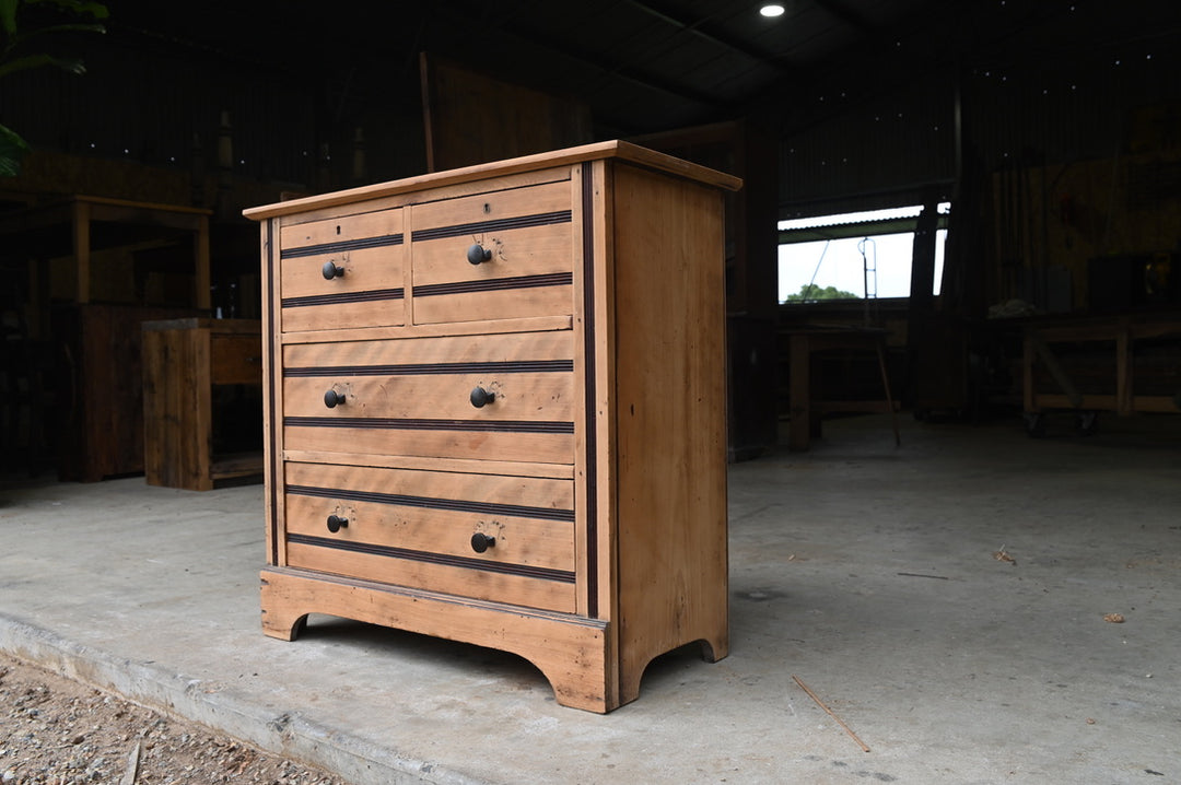 Vintage Hoop Pine Chest of Drawers