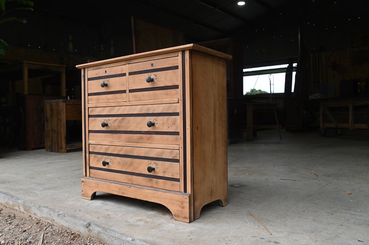 Vintage Hoop Pine Chest of Drawers