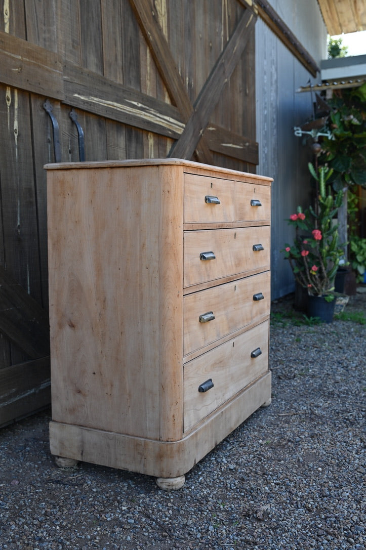 Antique Maple and Oak Chest of Drawers