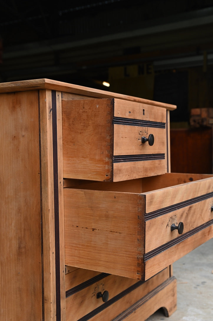 Vintage Hoop Pine Chest of Drawers