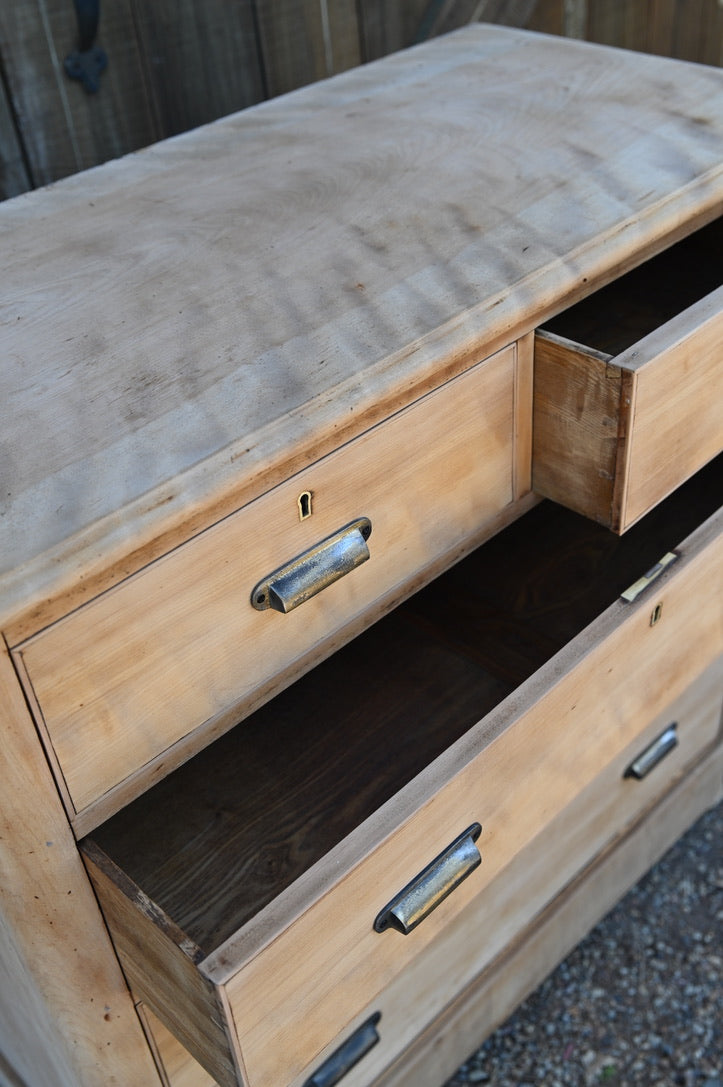 Antique Maple and Oak Chest of Drawers