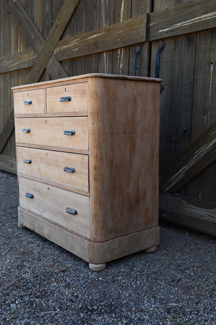 Antique Maple and Oak Chest of Drawers