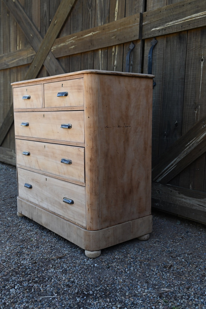 Antique Maple and Oak Chest of Drawers