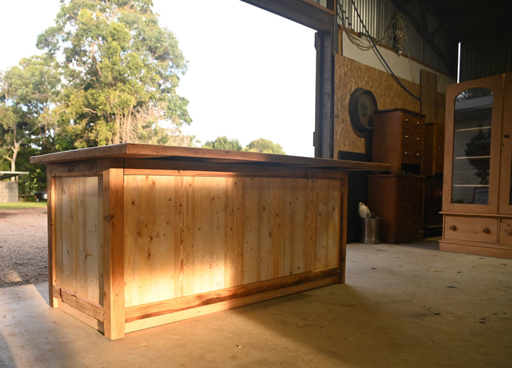 Reclaimed Antique Pine Island Bench