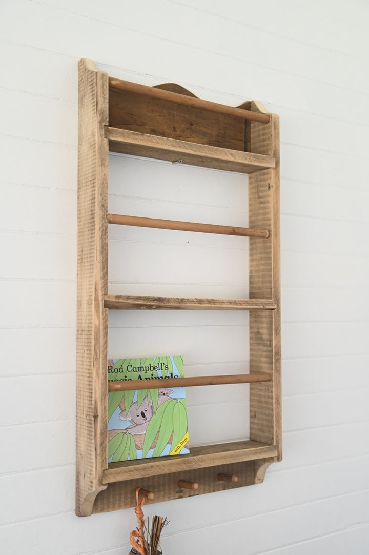 Rustic Timber Bookshelf