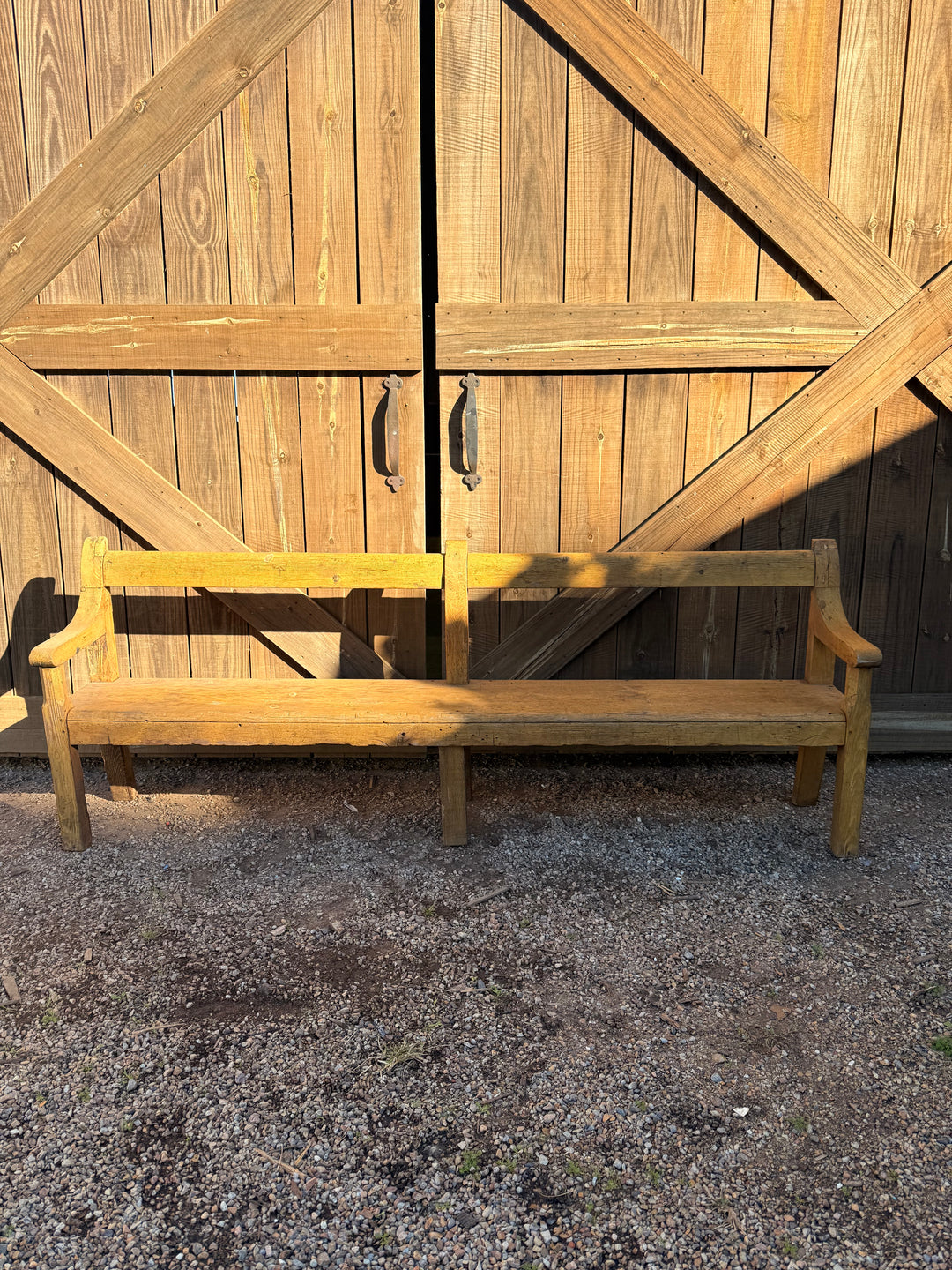 Antique Pine Church Pew