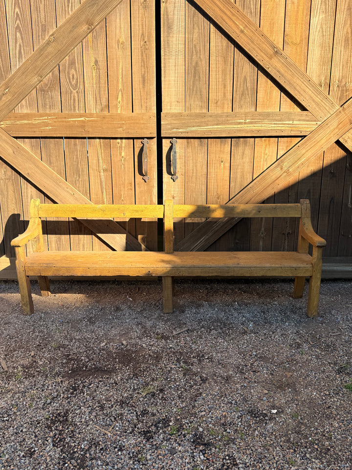 Antique Pine Church Pew