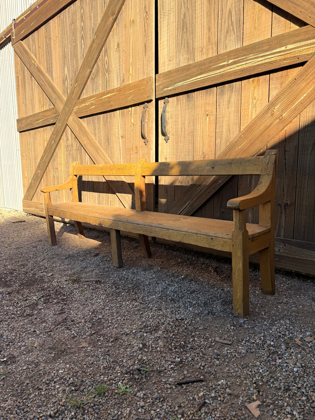 Antique Pine Church Pew
