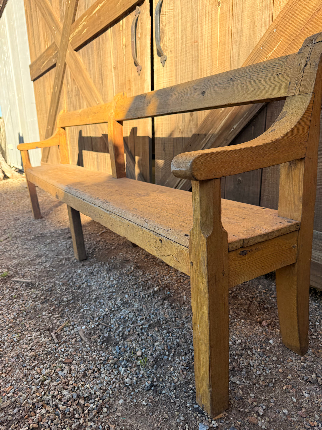 Antique Pine Church Pew