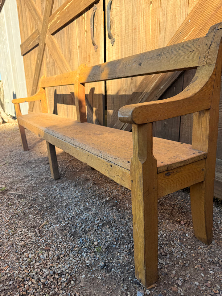 Antique Pine Church Pew
