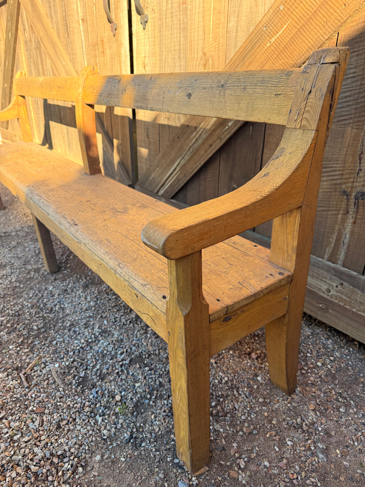Antique Pine Church Pew