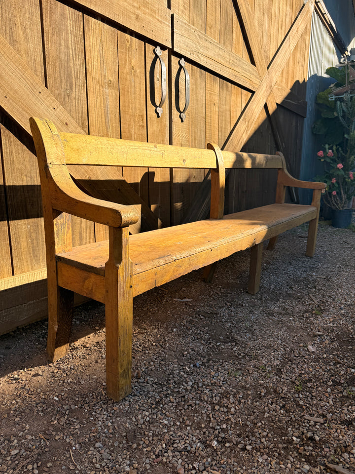 Antique Pine Church Pew