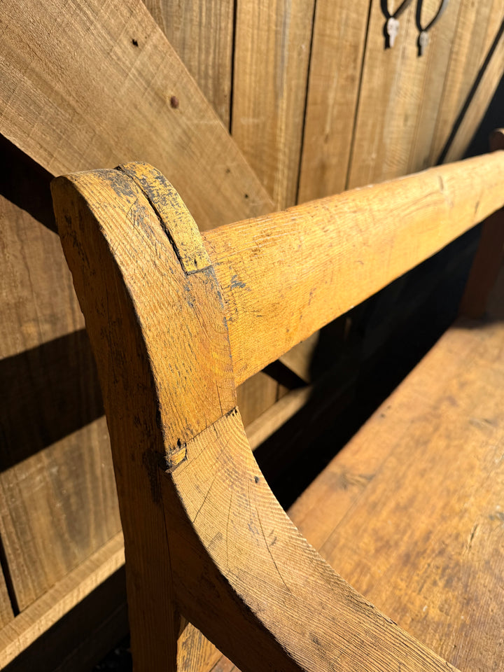 Antique Pine Church Pew
