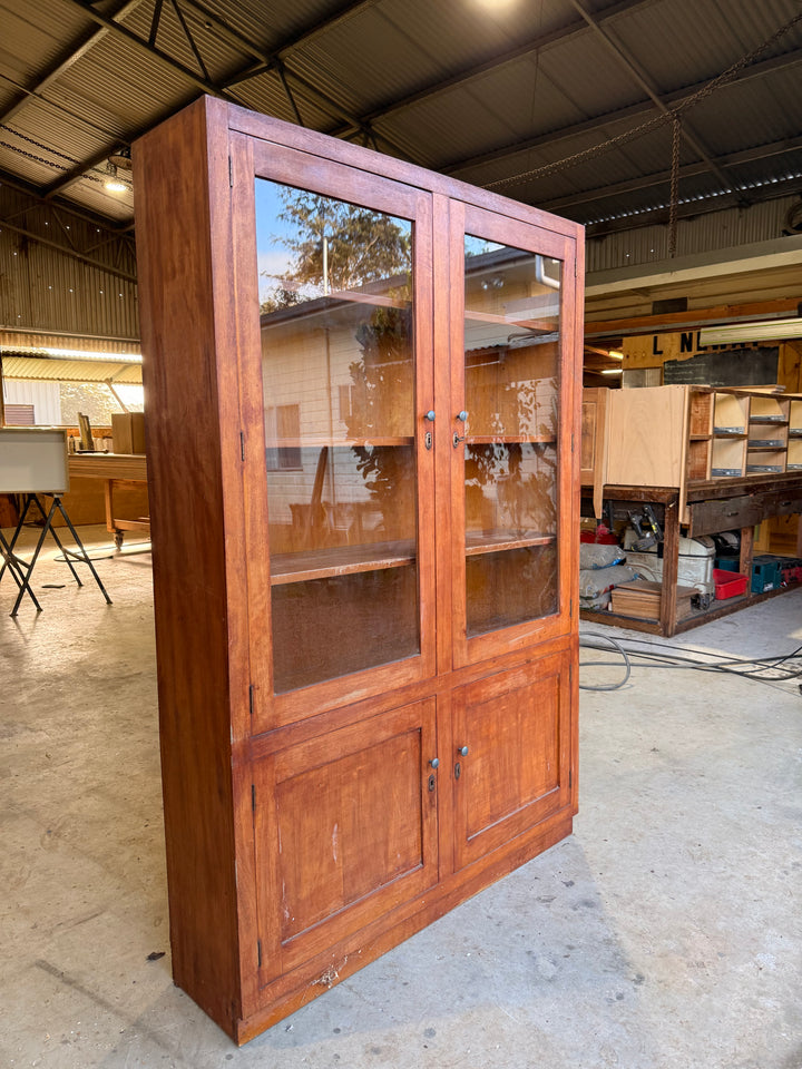 Vintage Maple Display Cabinet