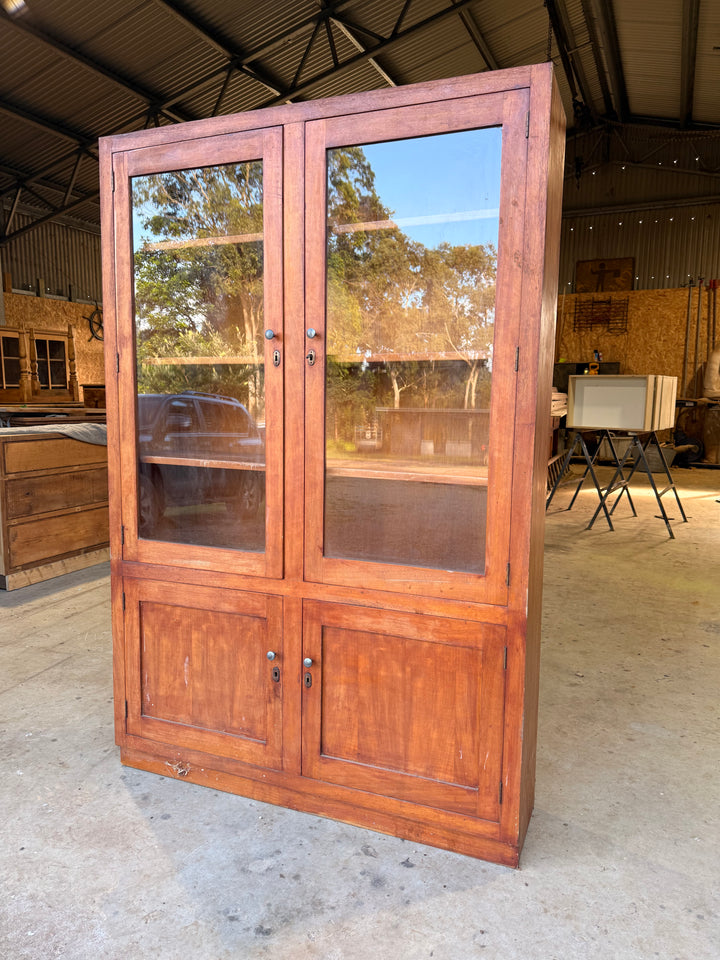 Vintage Maple Display Cabinet