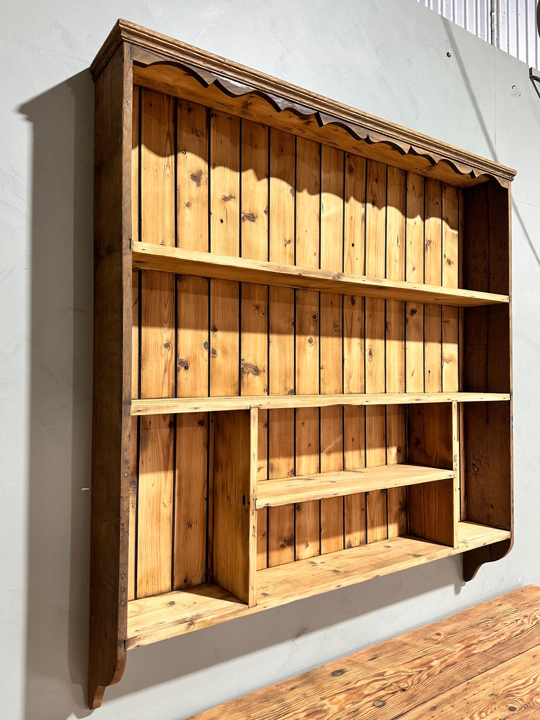 19th Century French Oak & Pine Wall Unit