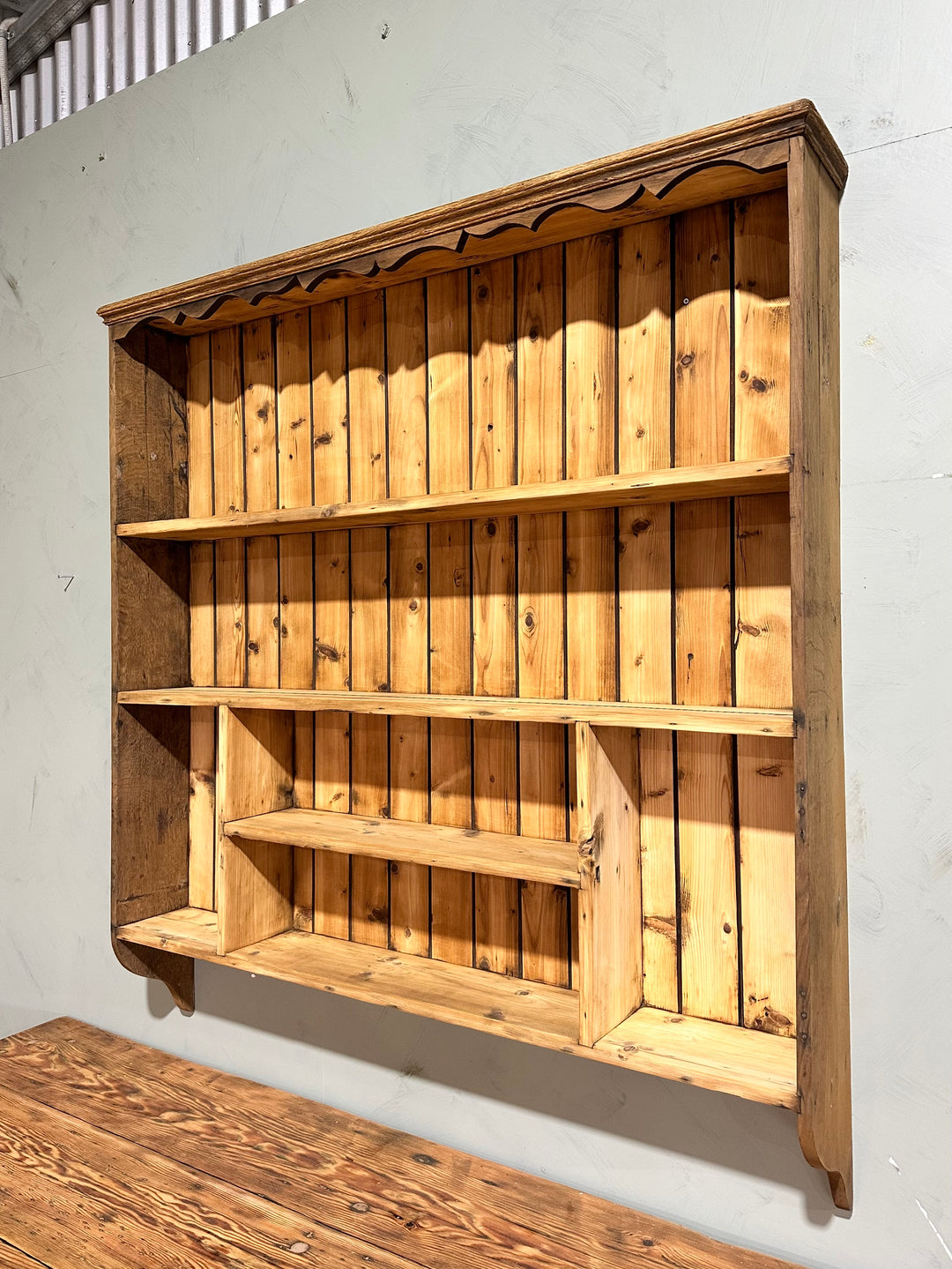 19th Century French Oak & Pine Wall Unit