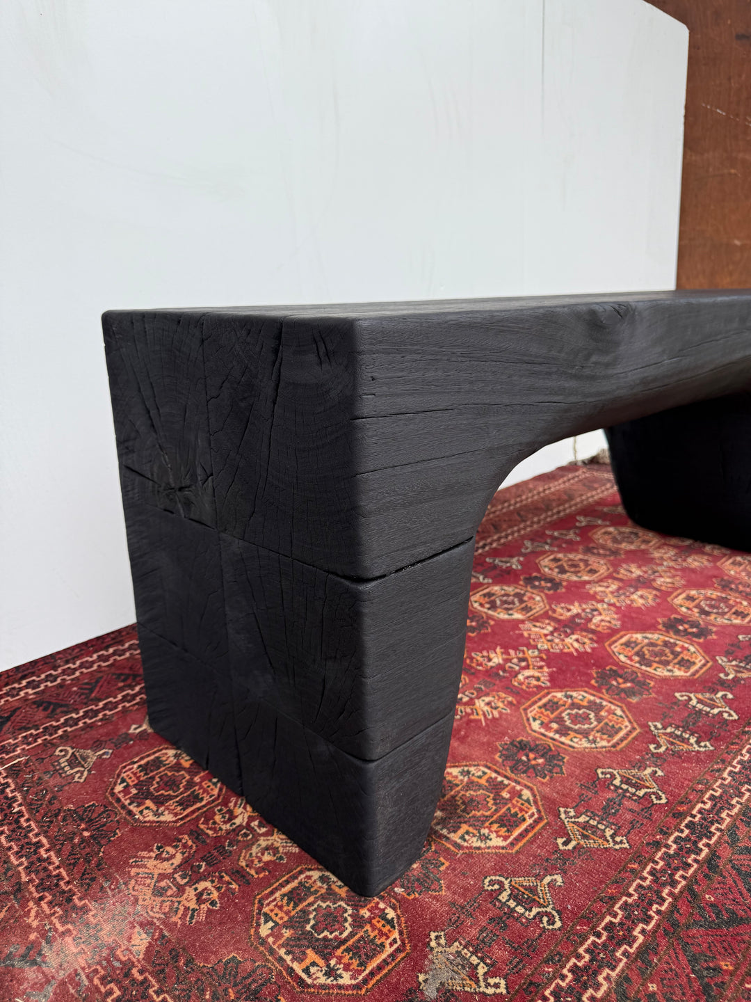 Sculpted Blackbutt timber benchseat