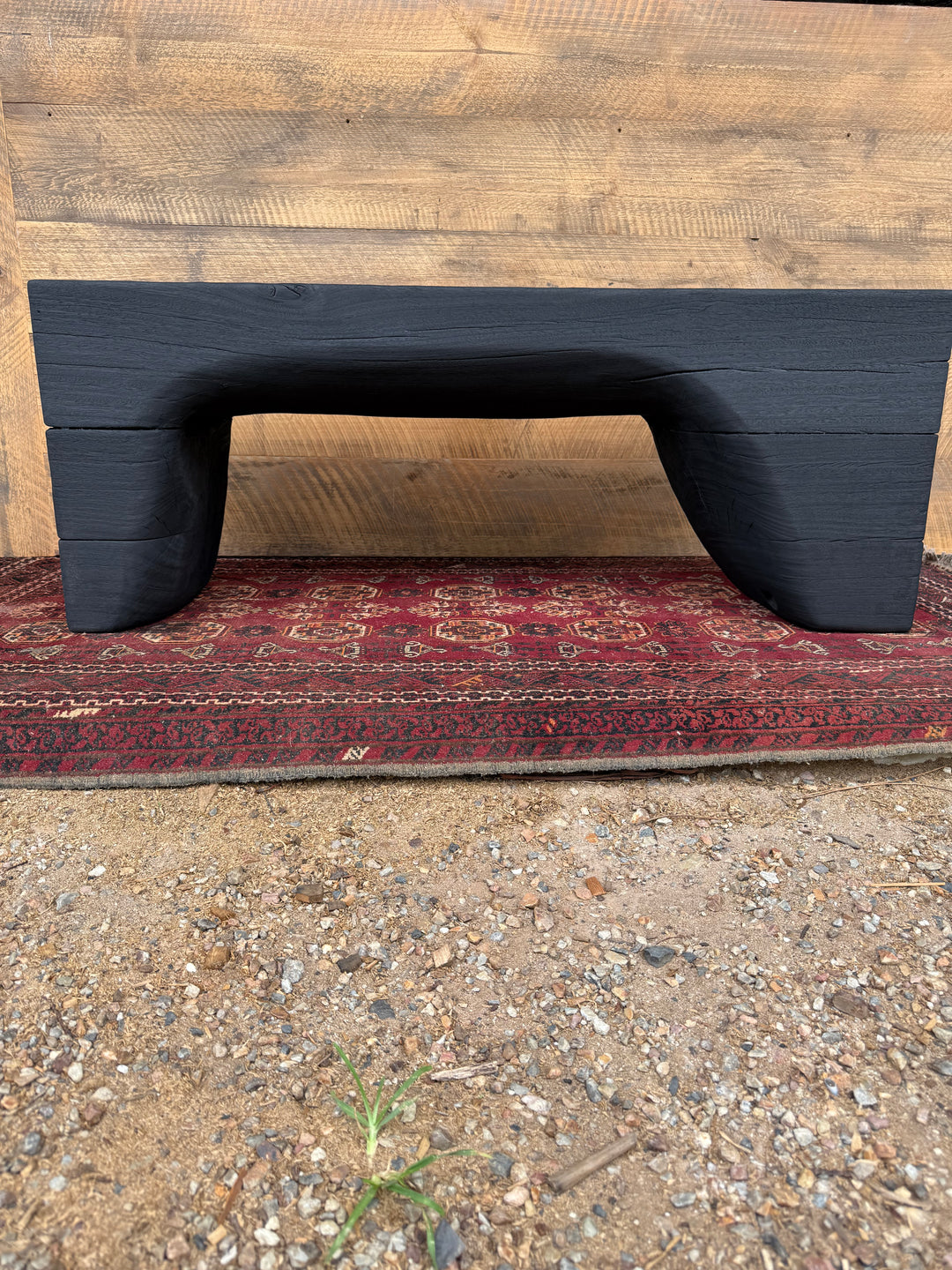 Sculpted Blackbutt timber benchseat