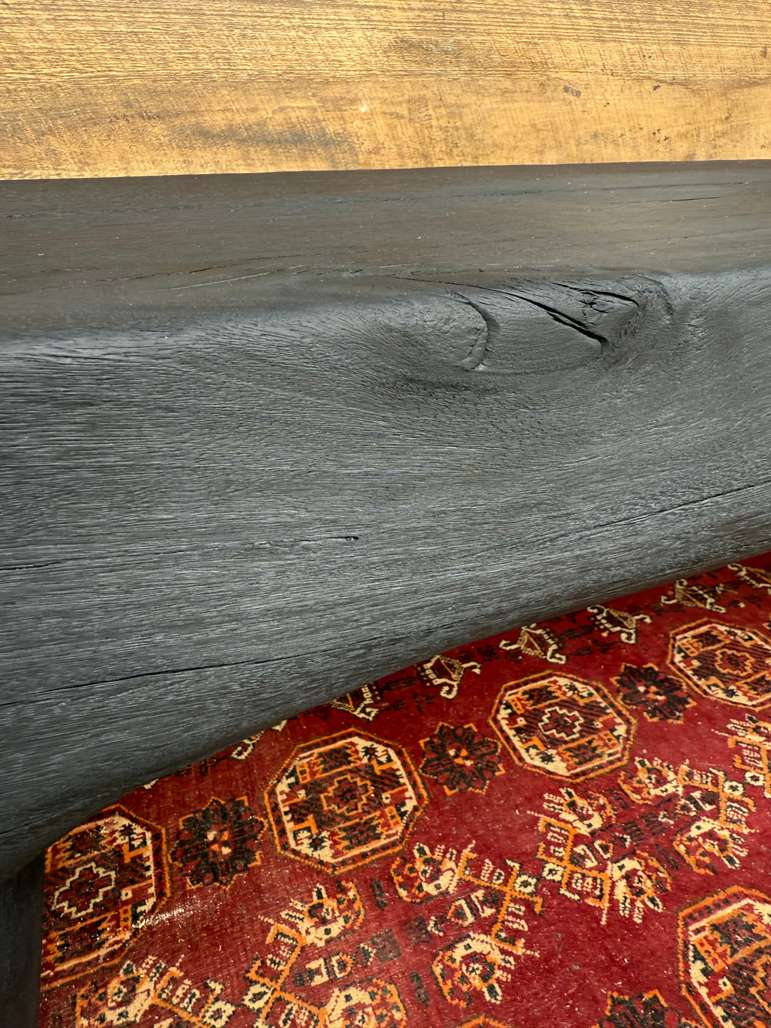 Sculpted Blackbutt timber benchseat