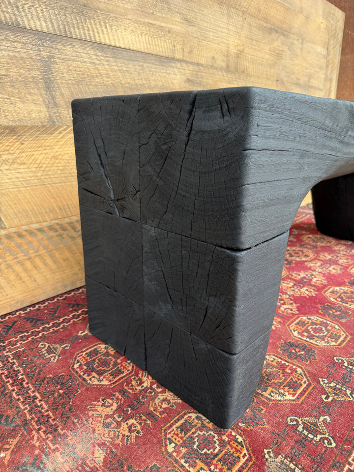 Sculpted Blackbutt timber benchseat