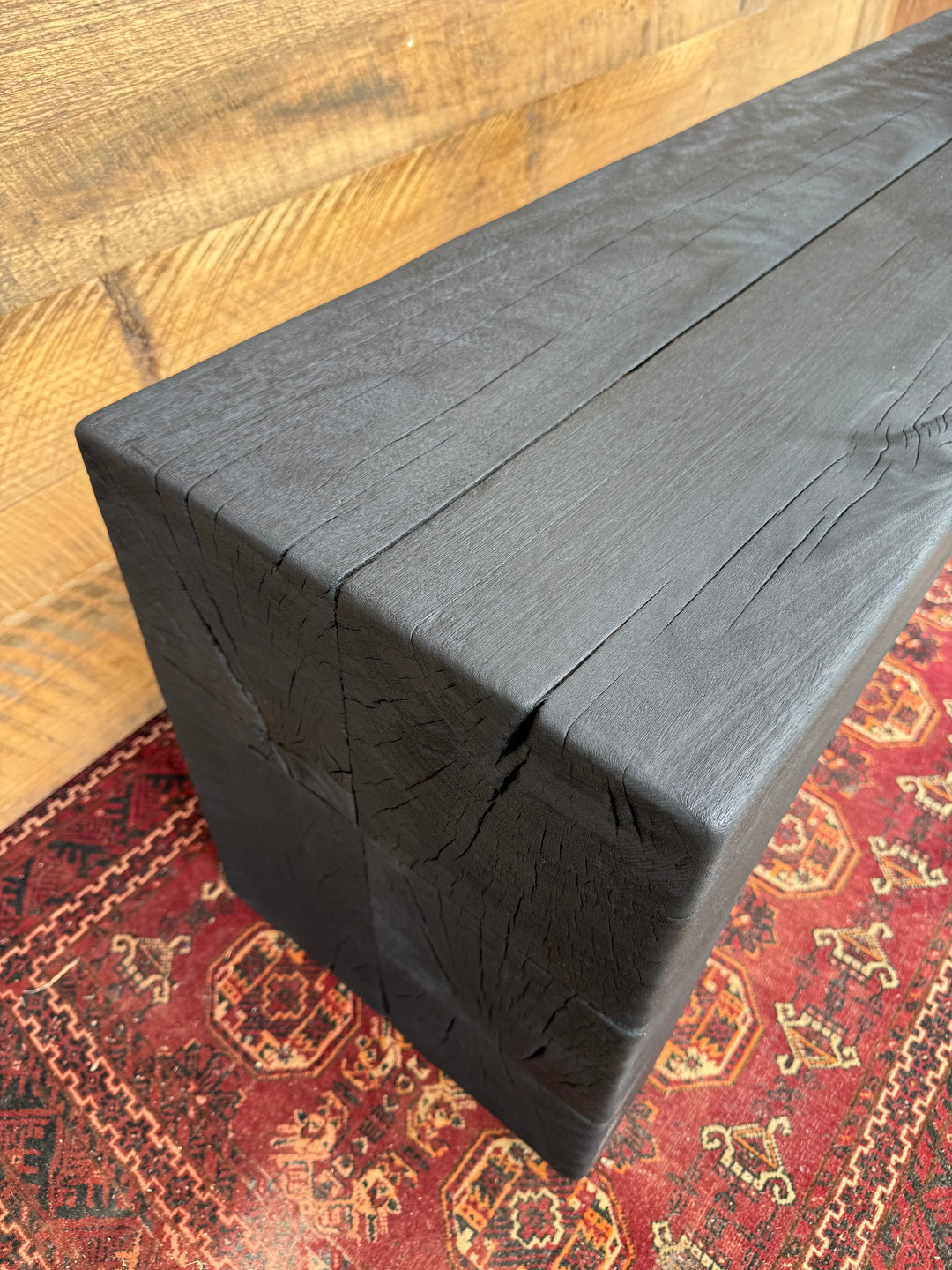Sculpted Blackbutt timber benchseat