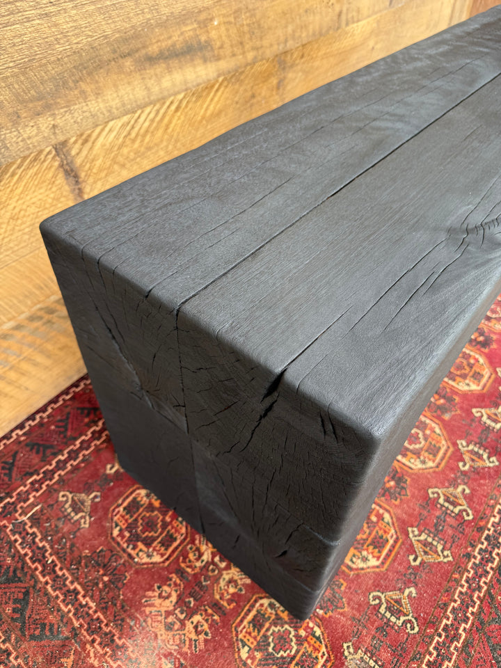 Sculpted Blackbutt timber benchseat