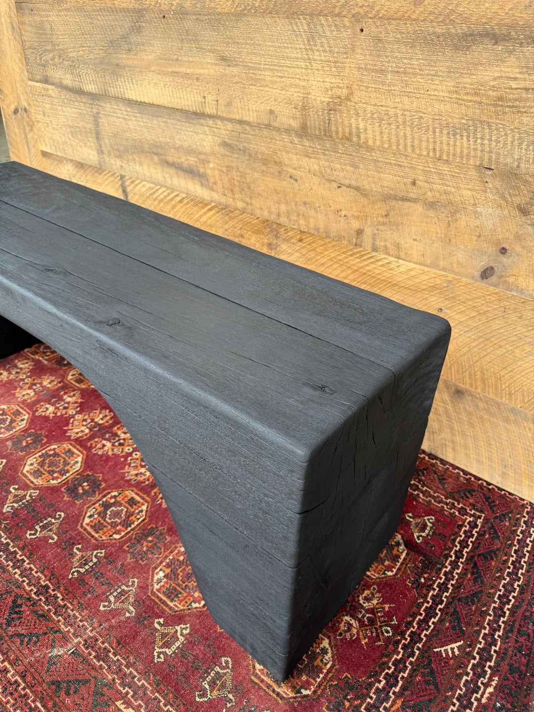 Sculpted Blackbutt timber benchseat