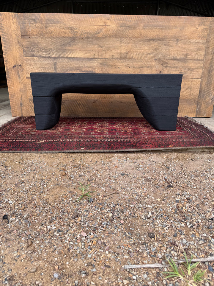 Sculpted Blackbutt timber benchseat