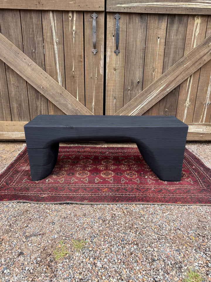 Sculpted Blackbutt timber benchseat