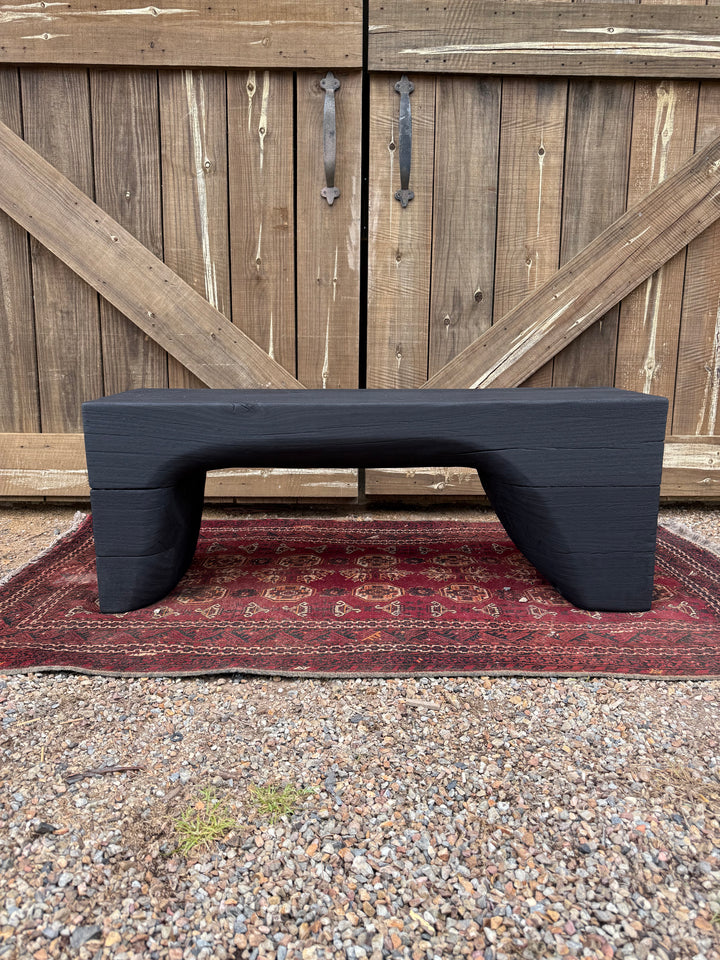 Sculpted Blackbutt timber benchseat