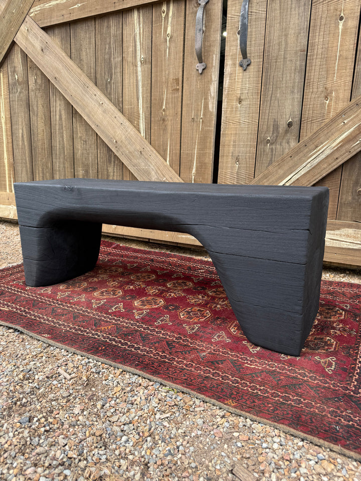 Sculpted Blackbutt timber benchseat