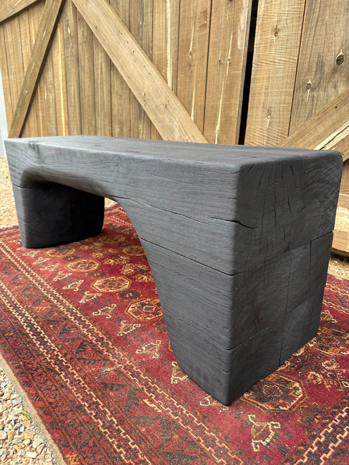 Sculpted Blackbutt timber benchseat