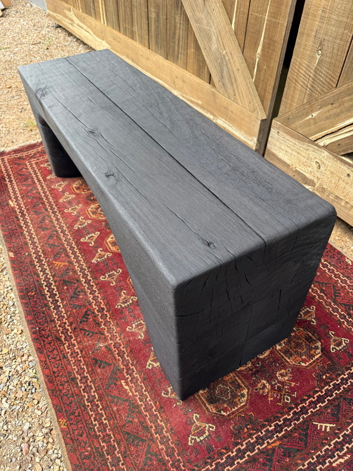 Sculpted Blackbutt timber benchseat