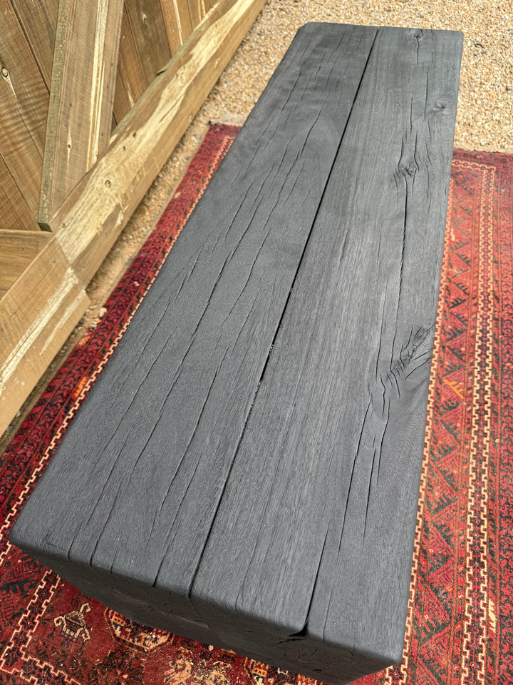 Sculpted Blackbutt timber benchseat