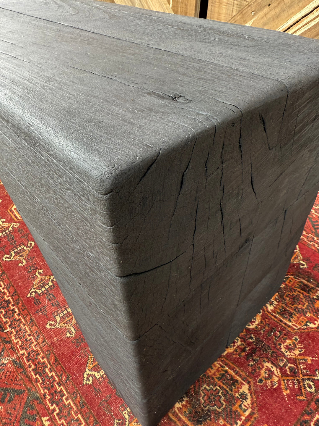 Sculpted Blackbutt timber benchseat