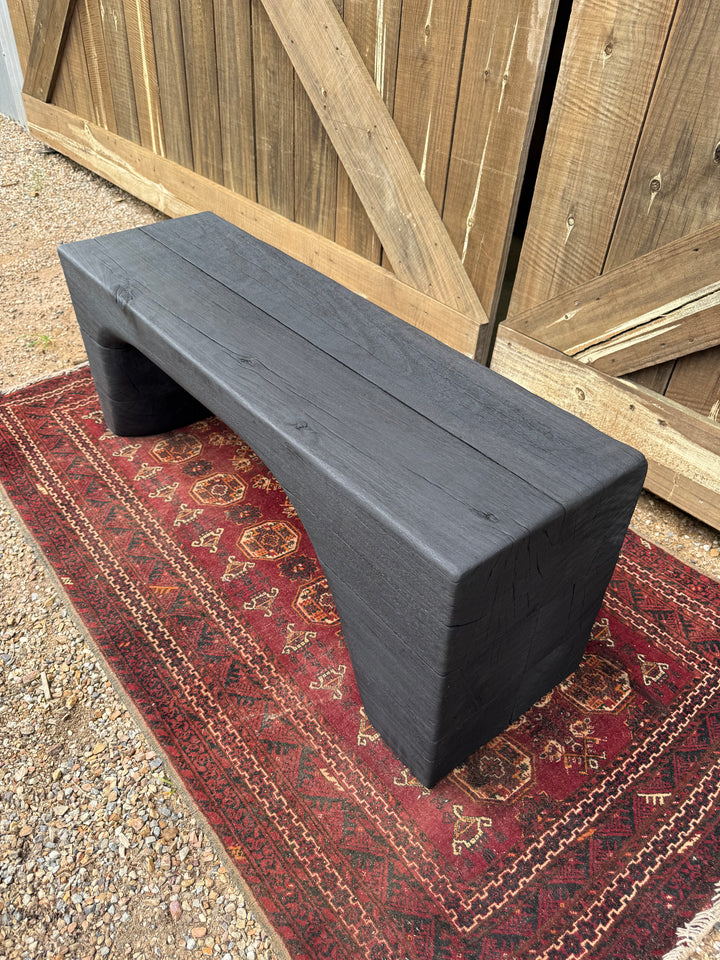 Sculpted Blackbutt timber benchseat