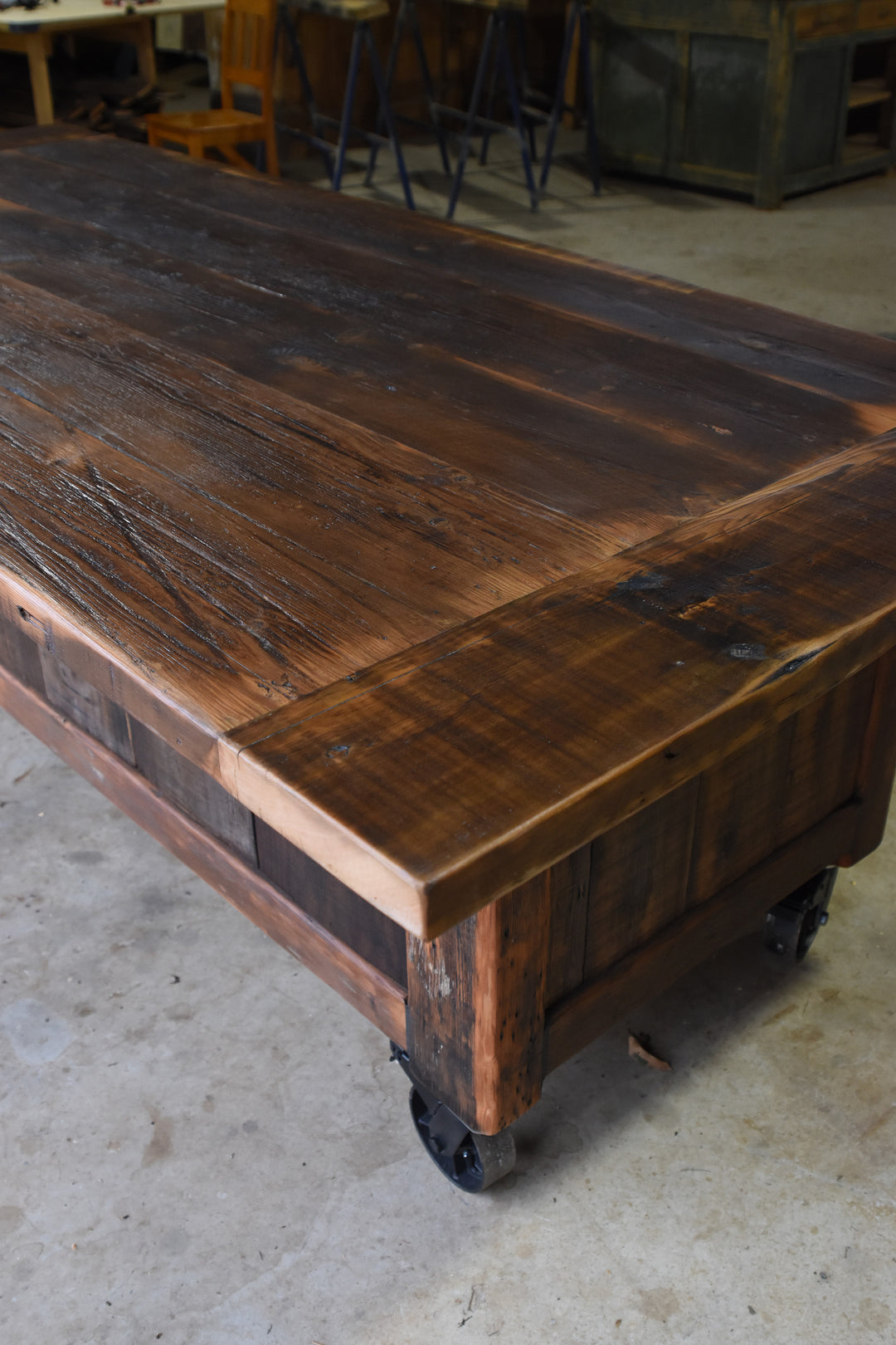 Reclaimed Oregon Island Bench